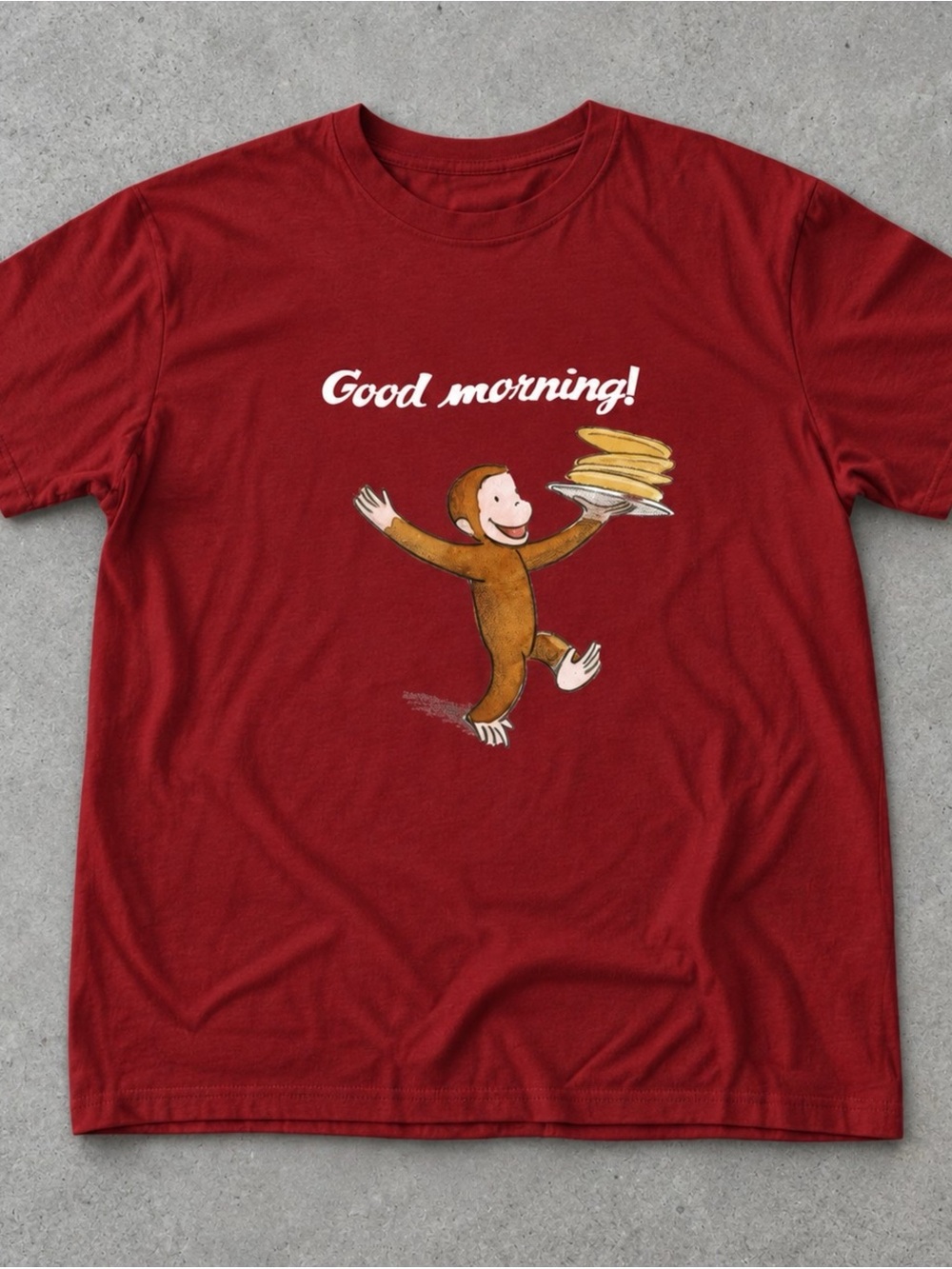 Curious George Good Morning Red Gildan T-Shirt